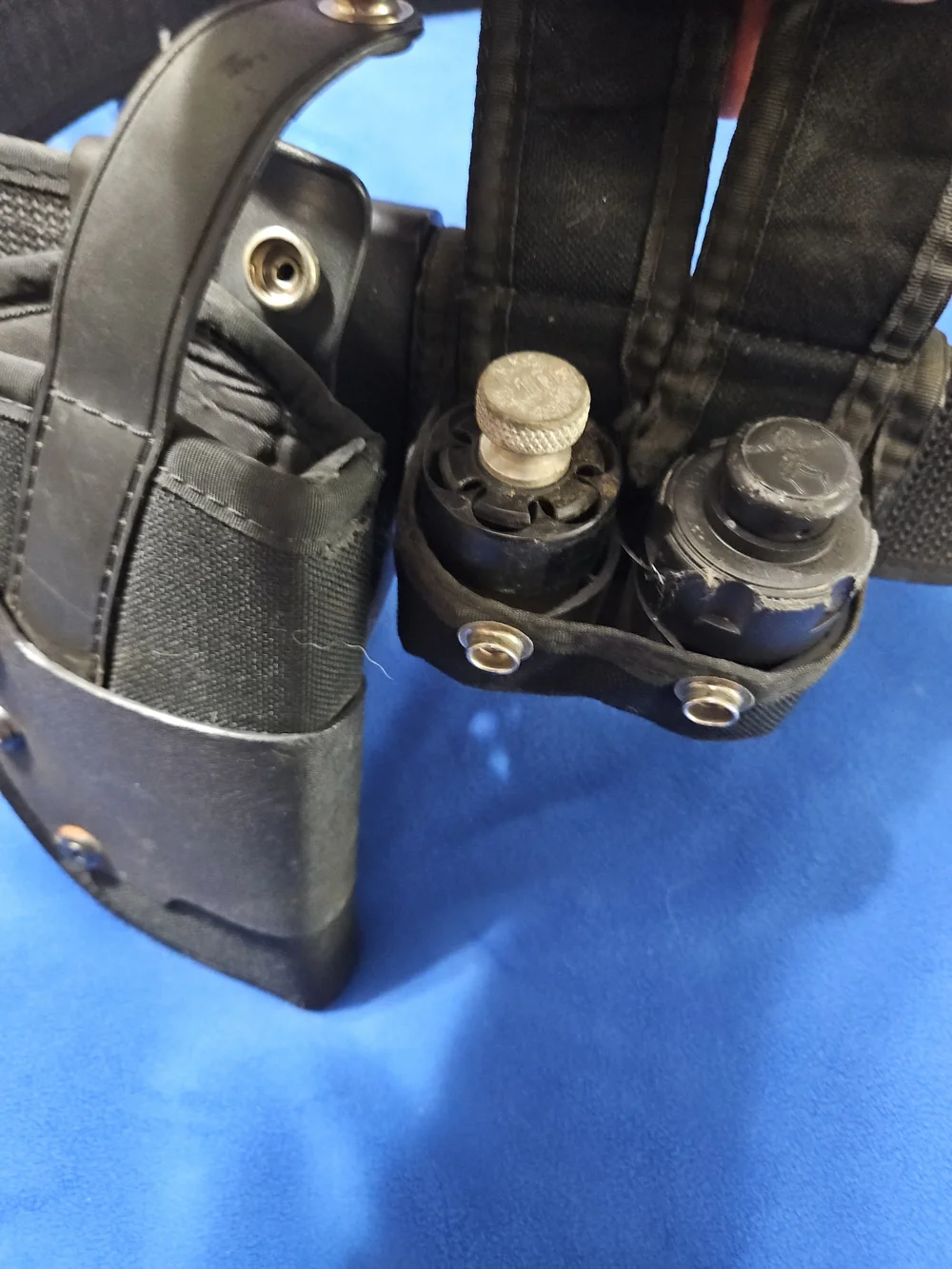 Black Tactical Duty Belt with Holster and Double Magazine Pouch